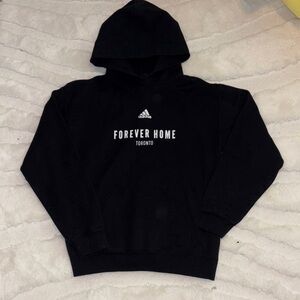 Adidas Black Hoodie with Toronto Graphic